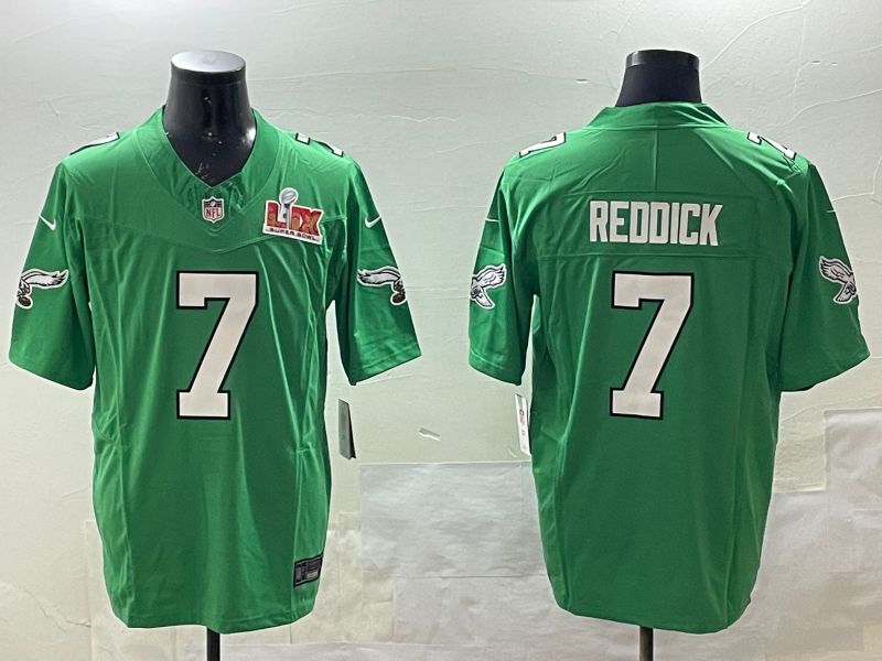 Men Philadelphia Eagles #7 Reddick Green three generations 2025 Nike Vapor Limited NFL Jersey style 2
